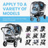 bemece Double Stroller Rain Cover, Weather Shield Double Stroller for Front and Rear Seats Twin Stroller, Baby Outdoor