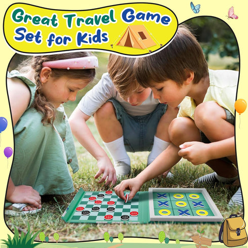 Torlam Magnetic Travel Games for Kids, Board Game Chess Party Camping Games Road Family Night Car Trip Games Activities