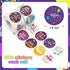 CNhoqc 1000 Happy Purim Stickers Roll - Pcs Round Happy Purim Waterproof Vinyl Reusable Laptop Sticker Coloring Book