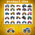 500 Pcs Truck Cartransportation Stickers for Kids Boys Construction Stickers for Toddler Teens Art Toys for Crafts