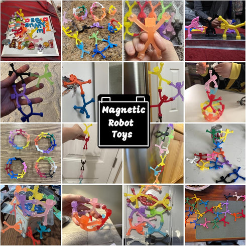 6 pcs Magnetic Travel Toys for Kids, Creative, Portable and Educational, Magnetic-People-Magnet-Men: Cute Robot & Funny