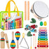 Stoie's Kids Musical Instruments Set Wooden Percussion Instruments for Toddlers, Xylophone, Tambourine,