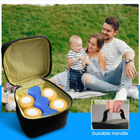 Case Concepts 4 icepack, Baby Cooler Bag for Bottles and Breastmilk, Milk, Insulated Tote
