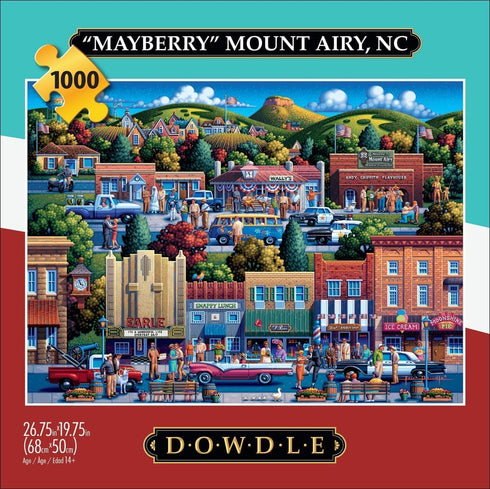 1000 26.75 19.75 Buffalo Games - Eric Dowdle - Mt Airy, NC - Mayberry - Piece Jigsaw Puzzle for Adults -Challenging