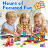 LeagoEra Set 48 3-12 Magnetic Tiles Magnetic Blocks Building Toy: Portable Mini Magnetic Tiles Travel Pieces Montessori