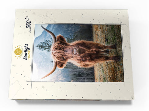 MyPuzzle Highland Cattle in The Italian Dolomites - Premium 500 Piece Jigsaw Puzzle for Adults