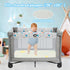 Jelumonpe Pack 38"x26"x1.5",Trifold Pack and Play Mattress Portable n Play Mattresses with Carry BagWaterproof Playpen