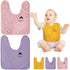 3 Pack Bibs for Baby Girls or Boys, Toddler Bibs for Feeding Teething Drooling, The Size 16 "x20 Face Towel Multifunctional for 1-6 Years kids (pink purple yellow)