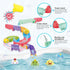 taseyok Toddler Bath Toys, Baby Bathtub Toys with Elephant Shower Sprays and Slide Track, Fishing Floating Animals