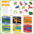 Qumic 30 PACK 312, 120 Valentines Day Cards for Kids School - Dinosaur Building Block Valentines with Dinosaur