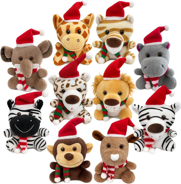 10pcs Stocking Stuffers for Kids - Small Stuffed Animals Bulk, 6.1 Inch