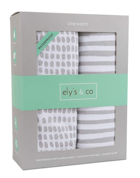 Elys & Co. Waterproof Crib Sheet/Toddler Bed Sheets All-in-One Mattress Protector and