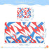 SyXIOP 28" 52" Red Blue White Geometric Cooling Baby Waterproof Crib Mattress Protector x Reusable Bed Pads Washable