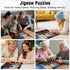 1000 Sunset 20x28 Lake Cabin Puzzles for Adults Pieces, Forest Landscape Jigsaw with Bonfire Lodge, Camping Scene