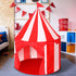 Circus Tent Red Floor, Large Playhouse Castle for Boys Girls, Indoor Outdoor Camping Activity Toys