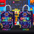 16 Pieces Arcade Gaming Goodie Bags - Birthday Party Supplies, Treat Candy Favors for Kids Adults (Arcade-Blue)