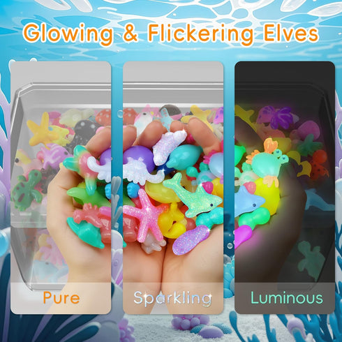 20 (11 6 3 10 3+ Timetome Magic Water Elf Toy Kit for Kids Gels Standard + Glitter + Glow) & Molds, DIY Squishy Maker