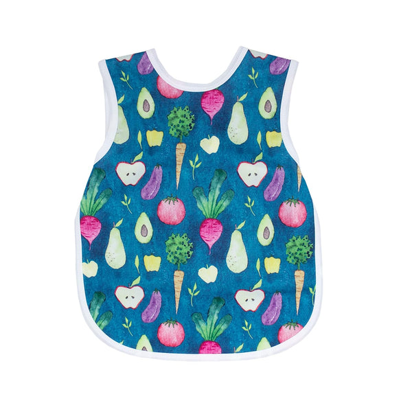 BapronBaby Organic Produce Bapron, No Neck Tie Safer Bib for Baby & Toddler, Sz Preschool 3-5yrs