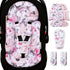 BOMOLOUR Infant Car Seat Insert, Enlarged Head Support for Baby Carseat, Reversible