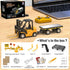 1/64 3 1 10CH RC Forklift Toy, in Mini Forklift Remote Control & App Remote Control Forklift with Trailer & Fork