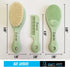 3 Piece Baby Hair Brush & Comb Set for Newborns- Soft Goat Bristle Hair-Brush, Silicone Bath Brush and Plastic Comb for Infant, Toddler, Kids - Baby