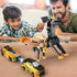2 Aimery Collision Transforming Dinosaur Car Toy, Magnetic Cars Convert into Dinosaur Toys,Dino Robot Toy, Boys
