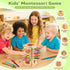 WhimsiPlay 42 3 4 5 6 4-6, 3 Montessori Wooden Board Games, Colorful Sticks Math Learning Toys for Year Olds, Board