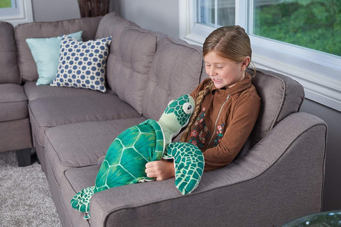 Wild Republic Sea Turtle Plush, Stuffed Animal Toy, Gifts for Kids, Living Ocean 23 Inches, Green