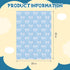 30 40 Inch SmoothNovelty Blue Bow Baby Throw Blanket Cute Dual Side Microfiber Newborn Boy Swaddle Blanket x Coquette