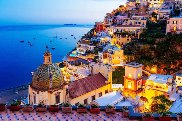 Dreamy Positano - 1000 Piece Jigsaw Puzzle - Signature Collection Twilight Sea Sight Large Puzzle for Adults Teens
