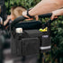Parent Console Stroller Organizer Compatible with WONDERFOLD W&X, Black, with 2 Insulated Cup Holders and Removable