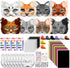 124 PCS Therian Mask Kit Cat Masks to Dress Up DIY Therian