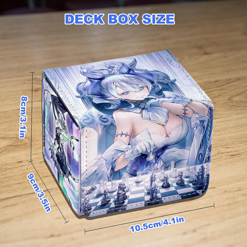 Labrynth YGO Card Deck Box - Fits MTG, 100+ Card Storage Box for Trading Card Games, PU Leather Premium Case