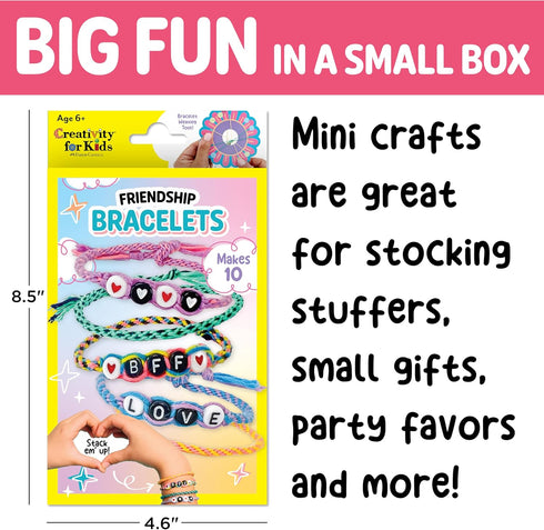 10 6+) Creativity for Kids Best Friends Bracelets Mini Craft Kit: Create Friendship Bracelets - Bracelet Making Kit