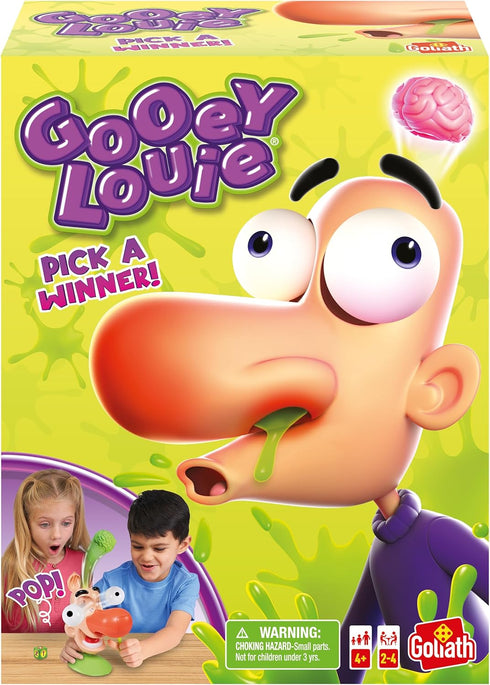 Goliath Gooey Louie Game - Pull Gooeys Out of Louie's Nose Game for Ages 4 and Up, 2-4 Players