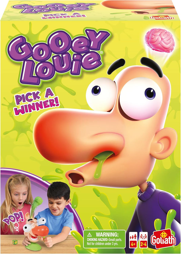 Goliath Gooey Louie Game - Pull Gooeys Out of Louie's Nose Game for Ages 4 and Up, 2-4 Players