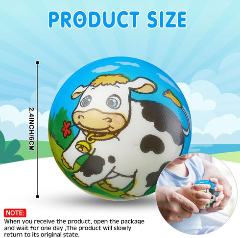 108 2.4'' Yunsailing Pcs Mini Stress Balls Bulk Sensory Fidget Ball Treasure Box Prizes Soft Assorted Stress Relief