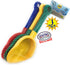 Matty's Toy Stop 10.5" Kids Multi-Color Sand Scoop Plastic Shovels for Beach (3 Pack: Red/Blue, Yellow/Green,