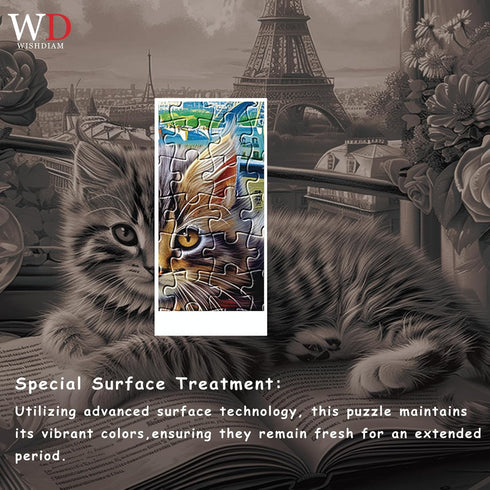 Wishdiam 2 Pack 1000 Jigsaw Puzzles Pieces - Puzzles for Adults - Cute Kitten Cats Funny Pets Animal Lovers Challenging