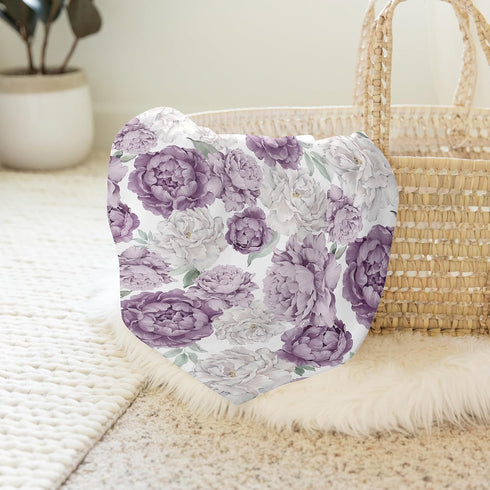 Sweet Jojo Designs Lavender Purple Boho Shabby Chic Floral Girl Baby Swaddle Blanket Infant Newborn Lightweight Jersey