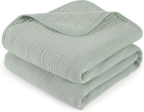 david's kids Baby Muslin Blankets 47" X 47", 4-layer 100% Cotton Muslin