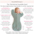 Set, 6-9 4pk, SwaddleDesigns Baby Swaddle Gold, Mo Transitional Swaddle Sack with Arms Up Half-Length Sleeves & Mitten
