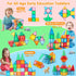 Magnetic Tiles Building Blocks for 3-8 Years Old Boys Girls, Colorful Magnet Stacking Toys Birthday Gift for Kids