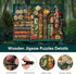 200 11.8 8.9 BODHIPNJOY Wooden Puzzles for Adults, Mother's Day Puzzles, Books Jigsaw Puzzles, Wildflowers Book Vintage