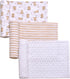 3 Pack Cotton Muslin Swaddle Blankets for Baby, 40" x 36", Lightweight,