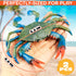 2 6.6 5.3" Pcs Blue Crab Toy - X Imitation Crab Decorations with Lifelike Texture and Detail - Plastic Sea Creatures