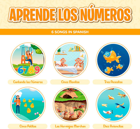Aprende Peque Counting 14 6 Musical Book for Toddlers | Canta con Isa: Aprende Los Nmeros | Interactive Spanish Sound