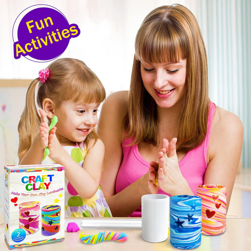 6 7 8 9 10 11 12 8-12 MHMYDIS Make Your Own Clay Luminaries - Clay Lanterns Making Kit Activity for Boys Girls Age Year