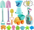 IOKUKI Long Shovels Sand Toys Set with Mesh Bag Including Dump Truck,