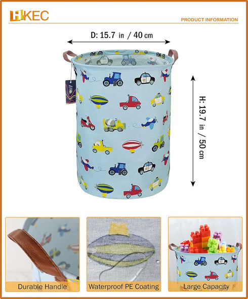 Kids Laundry Basket, Baby Dirty Clothes Hamper, Boys Toy Storage Bin, Nursery Hamper for Bedroom, Gift Baskets (Car)